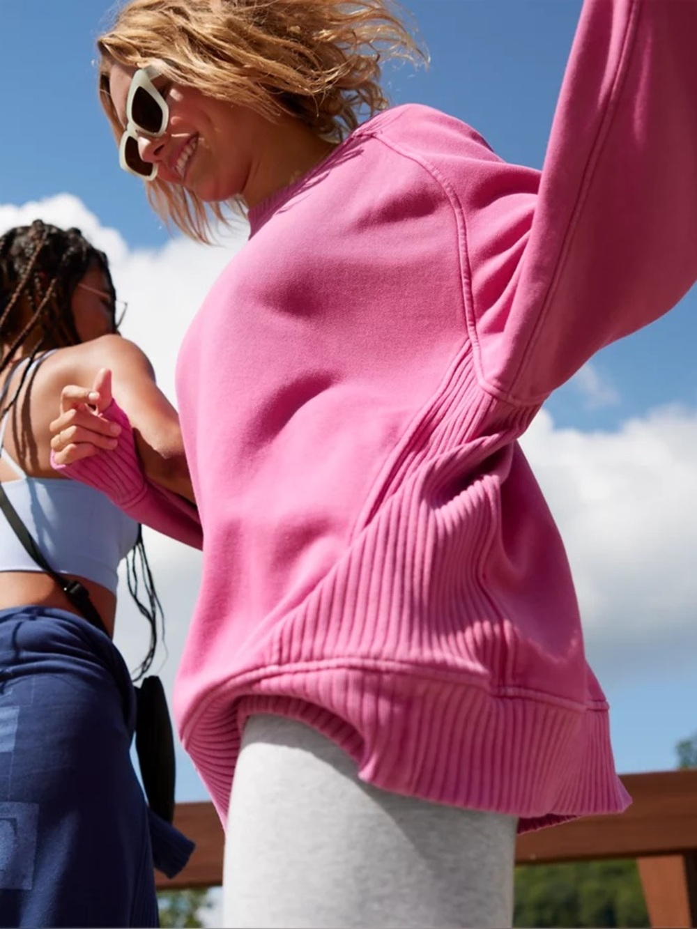 Aerie Down-To-Earth Crew
Sweatshirt Bright Pink Women's
Aerie Crewneck Sweater S